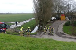Schoorsteenbrand in stolpboerderij Wieringerwaard