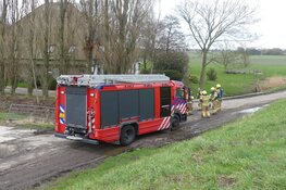 Schoorsteenbrand in stolpboerderij Wieringerwaard