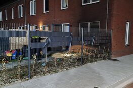 Tuinset in brand in tuin Wieringerwerf