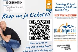 Cabaretier Jochen Otten in Het Vikingschip Den Oever op 30 april 2022