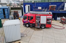 Korte brand in haven Den Oever
