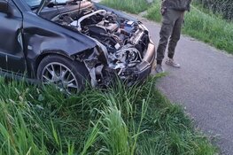 Ongeval in Kolhorn, twee auto's total loss