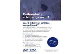 Vacature: Enthousiaste schilder gezocht
