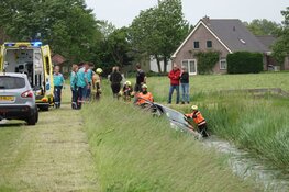 Auto te water bij ongeval in Zijdewind