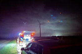 Brand in windmolen in Wieringerwerf