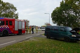 Bestelbus bijna in brand tijdens het rijden