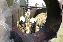 Grote zaagselcontainer vat vlam in Anna Paulowna