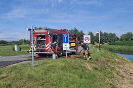 Camper in brand in 't Veld