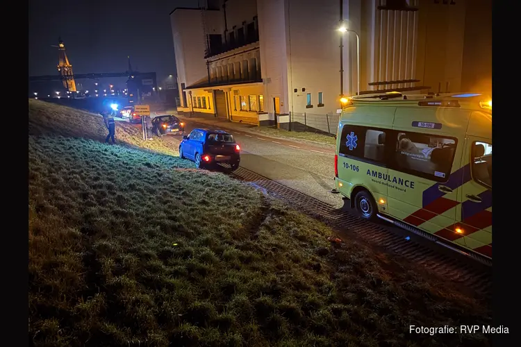 Eenzijdig verkeersongeval op de Zuiderdijkweg in Wieringerwerf