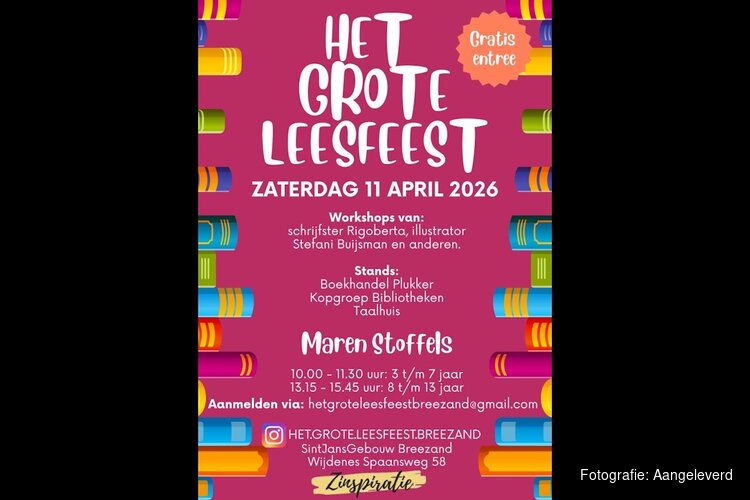 Op 11 april is het zover! Het Grote Leesfeest voor kinderen van 3 tot en met 13 jaar