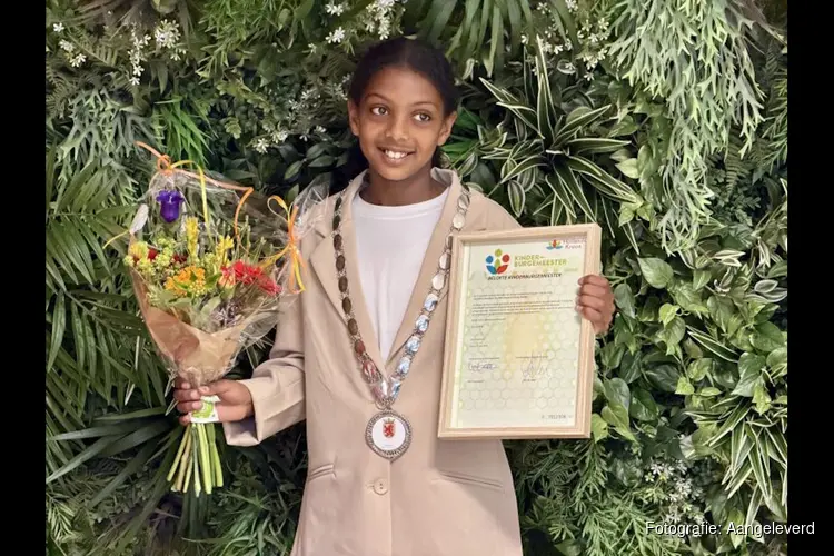 Delina is de nieuwe kinderburgemeester van Hollands Kroon