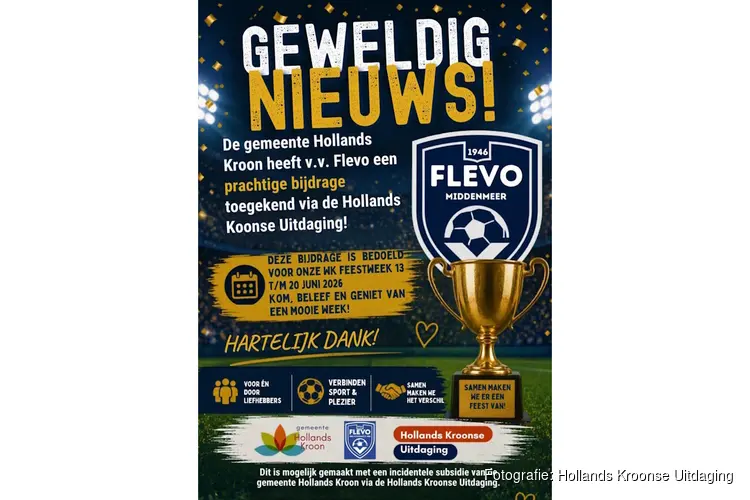Flevo ontvangt bijdrage voor feestweek ter ere van het 80-jarig bestaan
