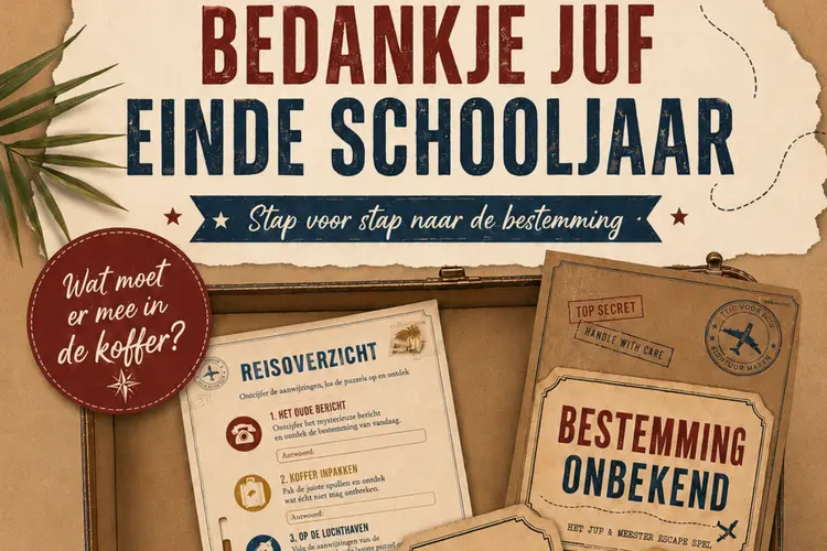 Gepersonaliseerd bedankje voor de juf of meester