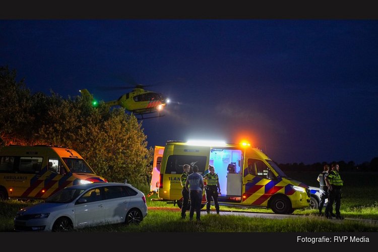 Ernstig ongeval op kruising Hippolytushoef, traumahelikopter ter plaatse