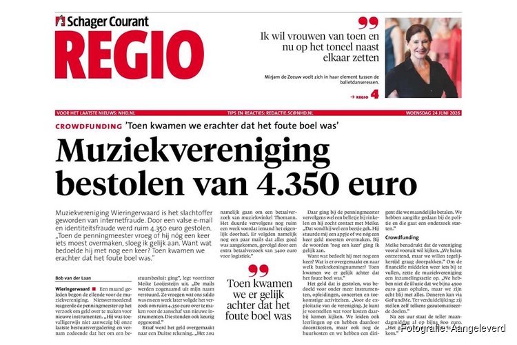 Help Muziekvereniging Wieringerwaard weer vooruit