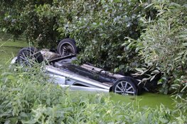 Auto over de kop in sloot Breezand, meerdere gewonden