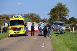 twee motorrijders betrokken bij ernstig ongeval in Breezand, traumahelikopter ingezet