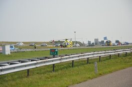 Ongeval met vrachtwagens op Afsluitdijk