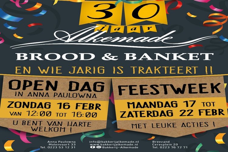 30 jaar Bakkerij Alkemade