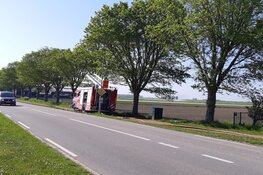 Stacaravan in brand bij camping Wieringerwaard