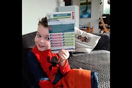 Goodiebag voor juiste antwoorden op speurtocht door de wijk